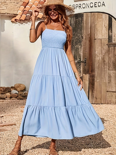 Light Ruffled Midi Dress