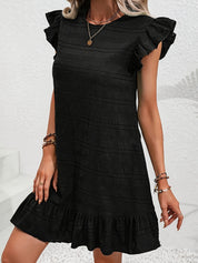 Ruffle Hem Tunic Summer Dress