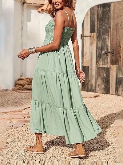 Light Ruffled Midi Dress