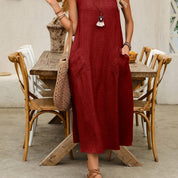 Simple Sleeveless Casual Dress