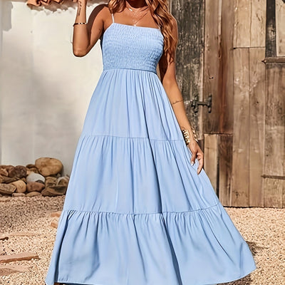 Light Ruffled Midi Dress