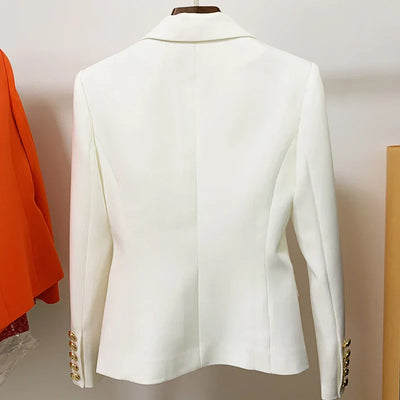 Pink Slim Blazer – Women’s Double Breasted