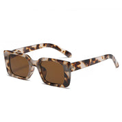 Retro Leopard Square Sunglasses