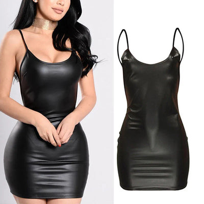 Backless Spaghetti Strap Mini Dress – Sexy Low Neck Clubwear