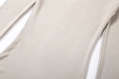 Slim Fit O-Neck Bodysuit – Sleeveless Black & Beige Style