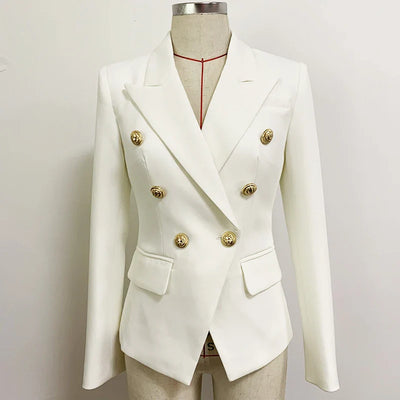Pink Slim Blazer – Women’s Double Breasted