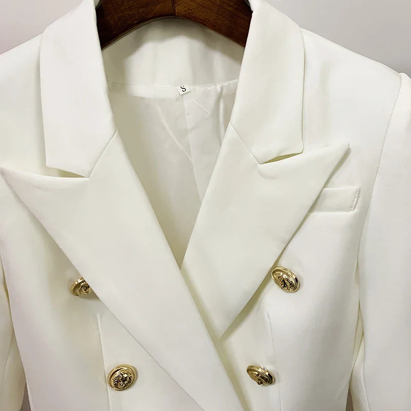 Pink Slim Blazer – Women’s Double Breasted