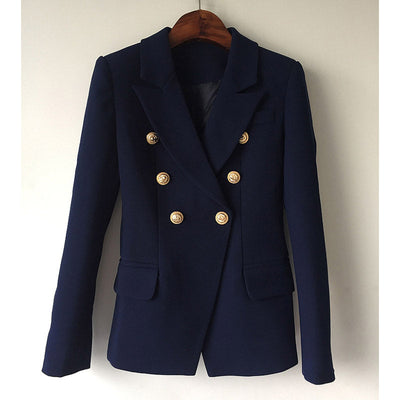 Pink Slim Blazer – Women’s Double Breasted