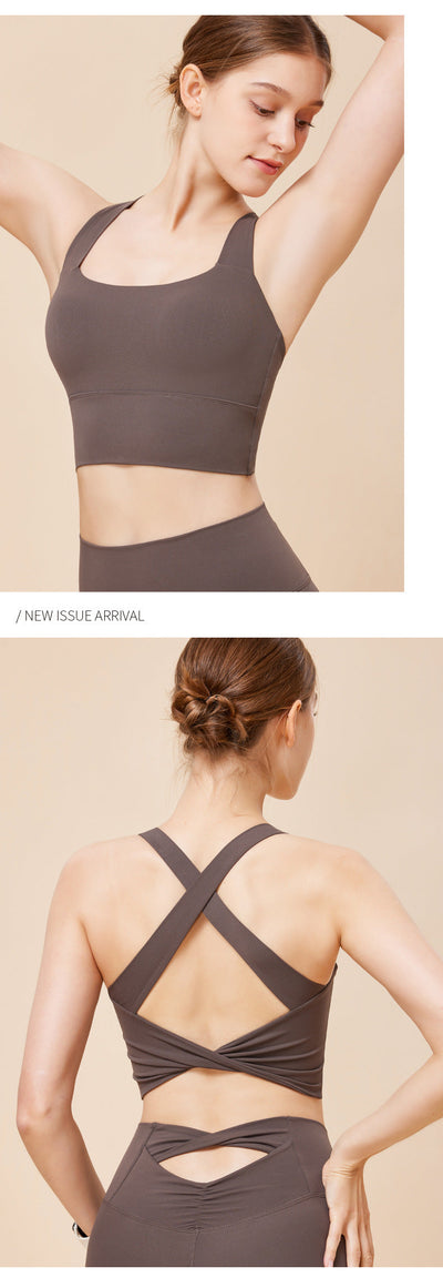 Seamless High-Impact Sports Bra – Push-Up Fitness Top