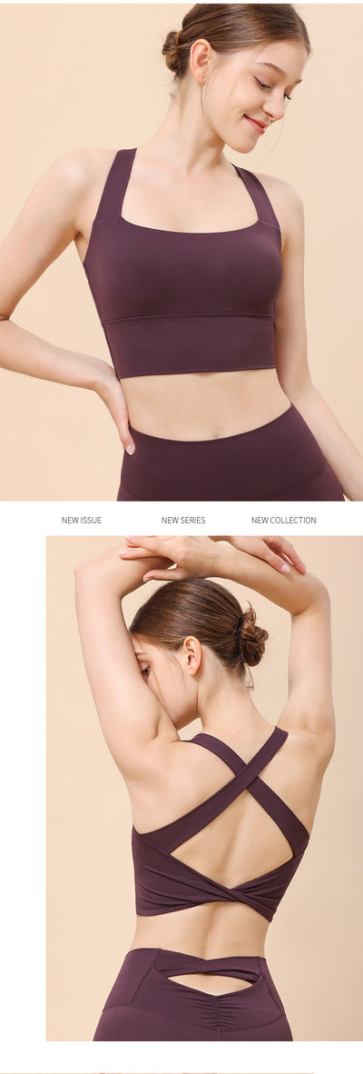 Seamless High-Impact Sports Bra – Push-Up Fitness Top