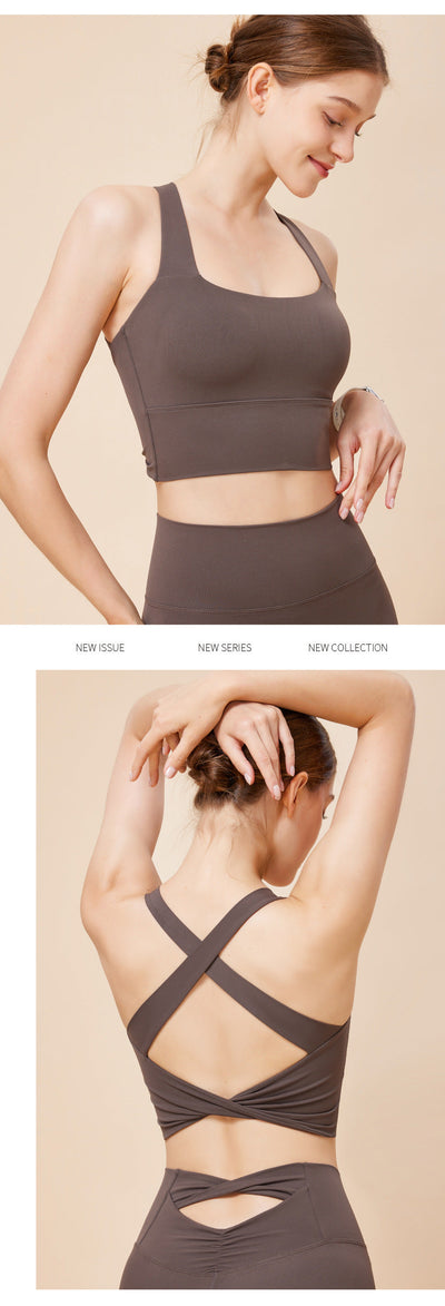 Seamless High-Impact Sports Bra – Push-Up Fitness Top