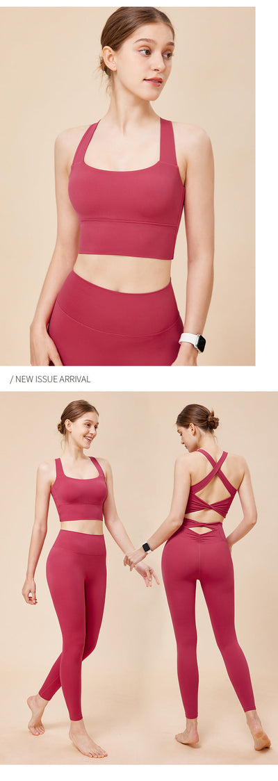 Seamless High-Impact Sports Bra – Push-Up Fitness Top