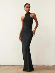 Hollow Out Sleeveless Maxi Dress