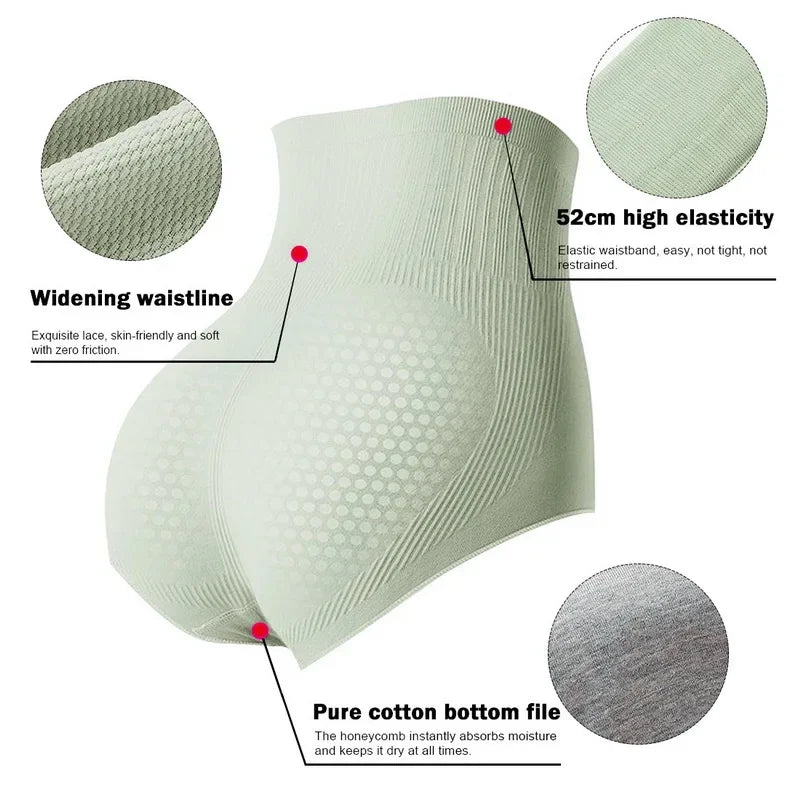 High-Waist Cotton Briefs – Tummy Control Triangle Underwear