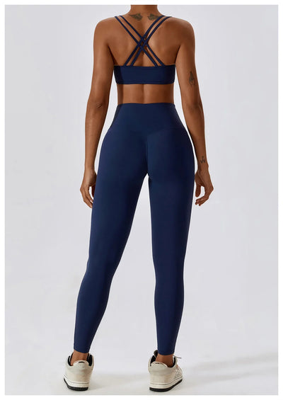 Seamless 2-Piece Workout Set – High Waist Leggings & Top