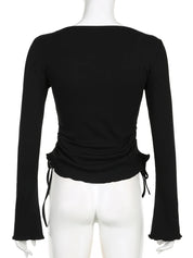 Elegant Fashion Drawstring Top