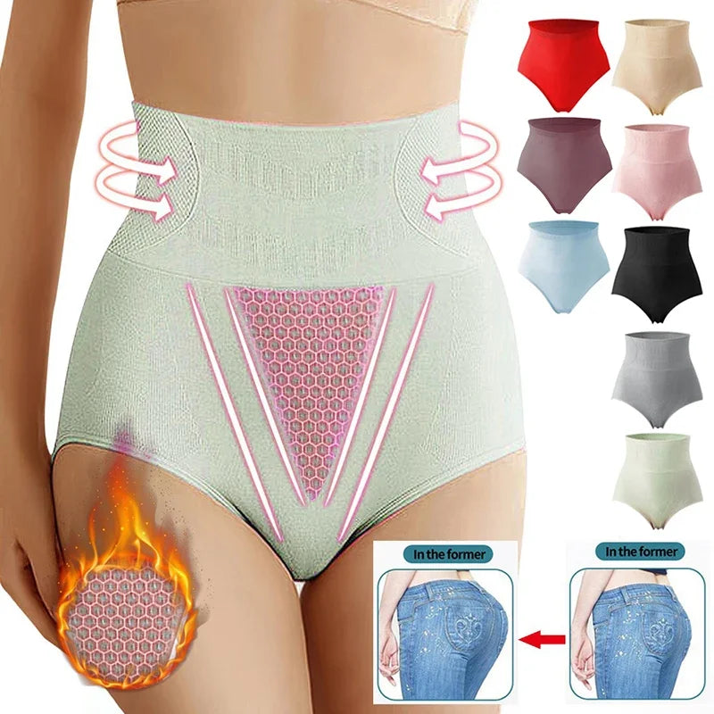 High-Waist Cotton Briefs – Tummy Control Triangle Underwear