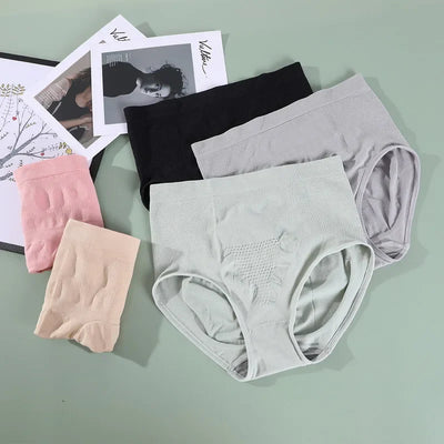 High-Waist Cotton Briefs – Tummy Control Triangle Underwear