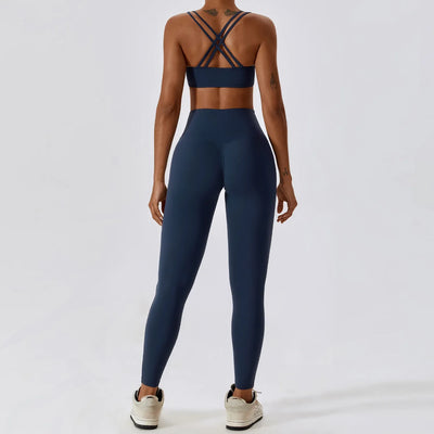 Seamless 2-Piece Workout Set – High Waist Leggings & Top