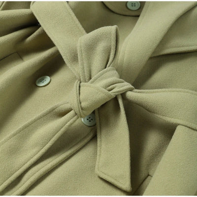 Wool Blend Coat – Elegant Belted Winter Wear