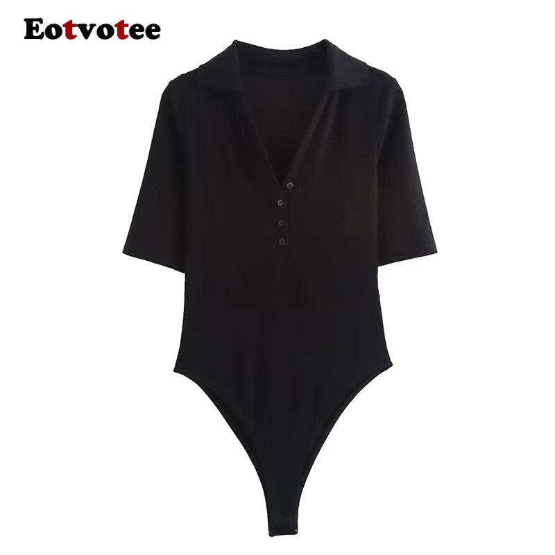 Short Sleeve Casual Bodysuit