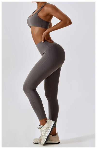 Seamless 2-Piece Workout Set – High Waist Leggings & Top