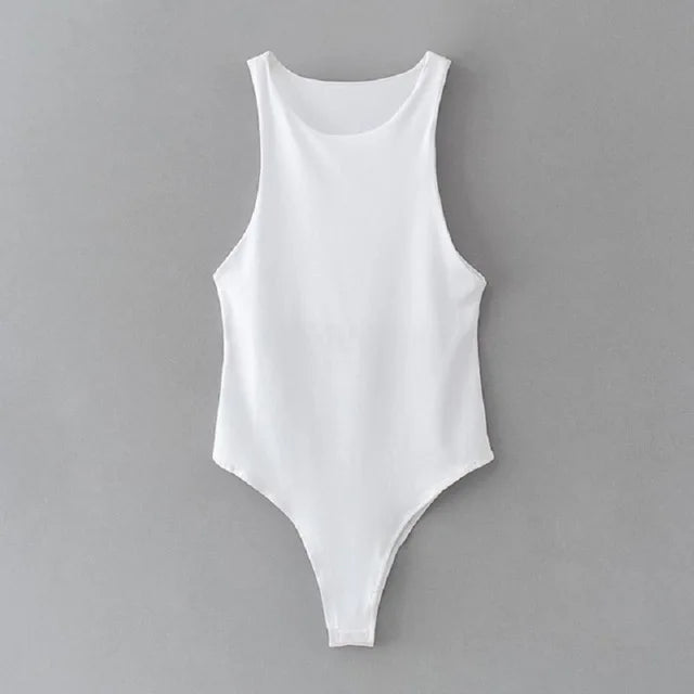 Sleeveless Bodycon Bodysuit – Slim Fit Streetwear One-Piece