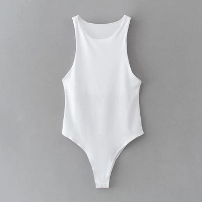 Sleeveless Bodycon Bodysuit – Slim Fit Streetwear One-Piece