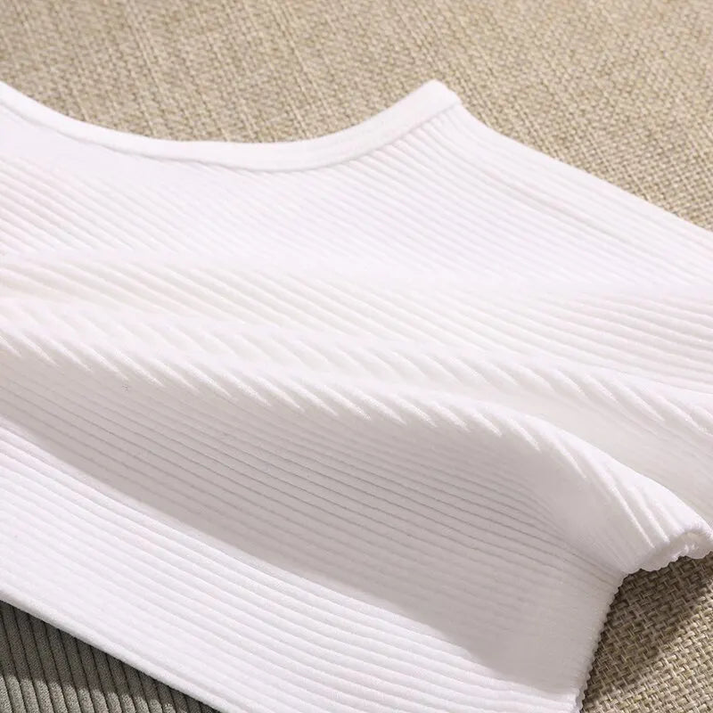 Seamless Ribbed Crop Tank – Breathable Workout Top