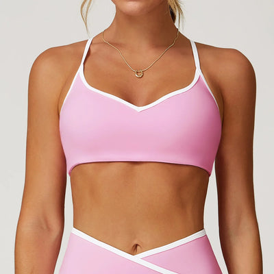 Shockproof Sports Bra – Push-Up Crop Top for Yoga & Workouts