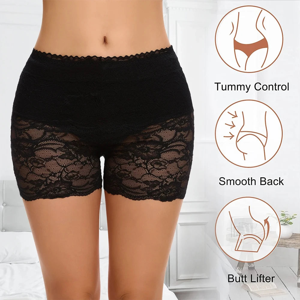 Lace Mid Waist Tummy Control Panties