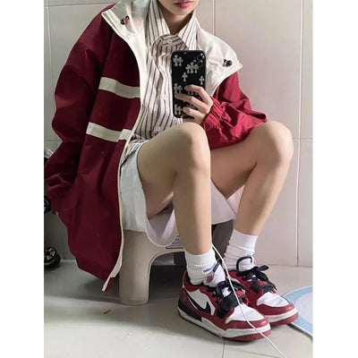 Vintage Patchwork Jacket – Women’s Streetwear