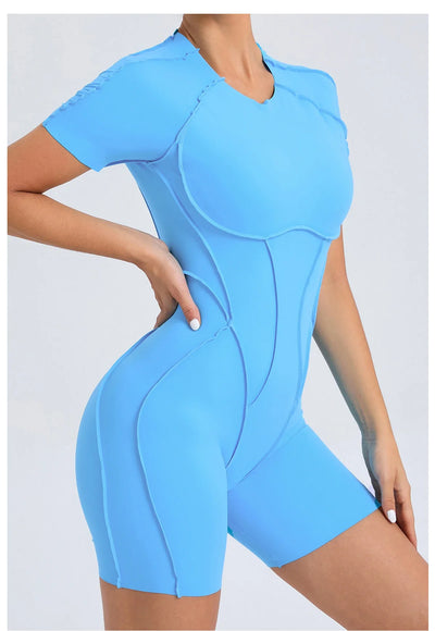 Backless Scrunch Jumpsuit – Women’s Fitness Yoga Romper