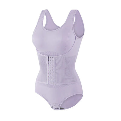 New Waist Shapewear Bodysuit With Zipper Belt