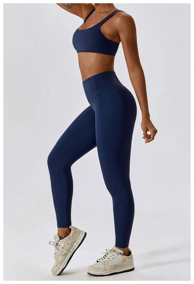 Seamless 2-Piece Workout Set – High Waist Leggings & Top