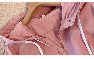 Hooded Zipper Jacket – Women’s Loose Fit