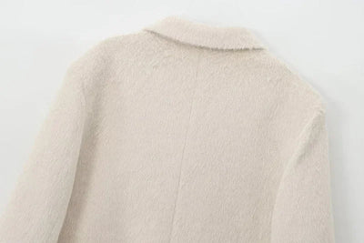 Faux Fur Blazer – Women's Long Jacket