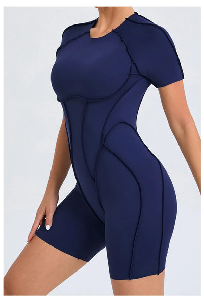 Backless Scrunch Jumpsuit – Women’s Fitness Yoga Romper