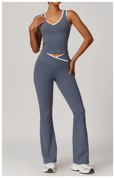 2-Piece Yoga Set – High Waist Leggings & Sports Bra for Women