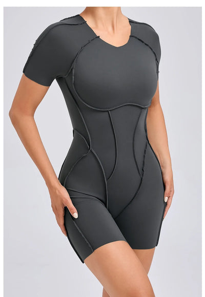 Backless Scrunch Jumpsuit – Women’s Fitness Yoga Romper