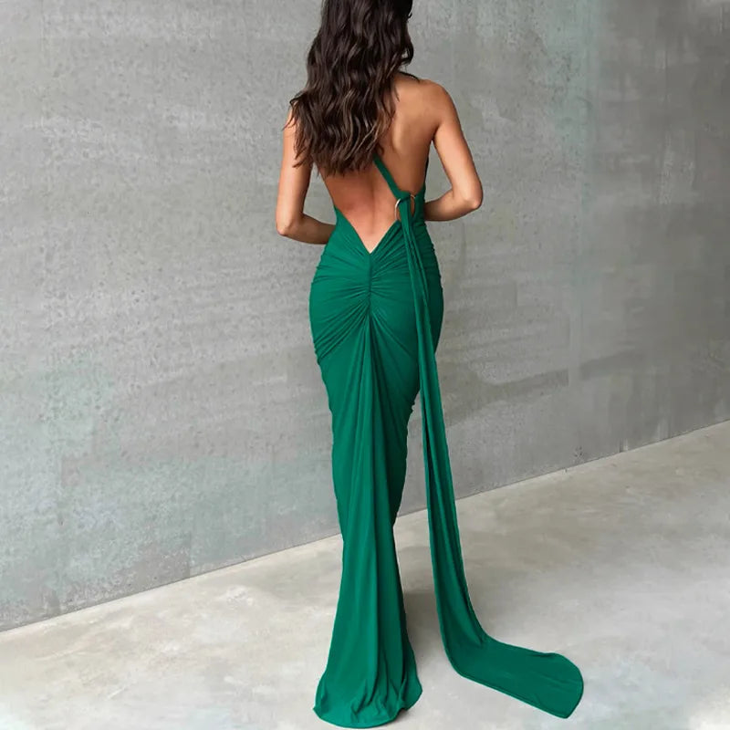 Elegant One Shoulder Maxi Dress