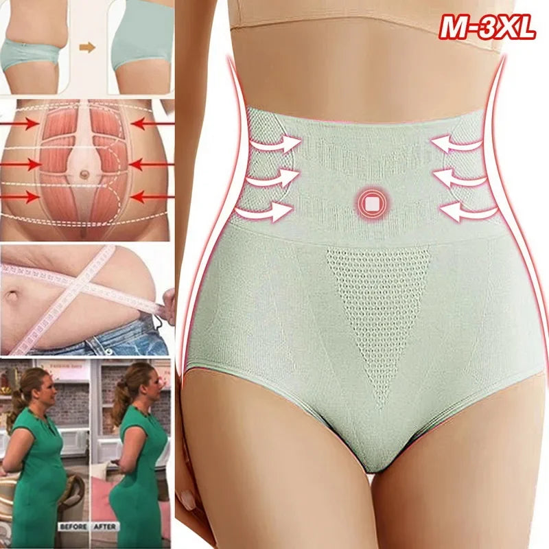 High-Waist Cotton Briefs – Tummy Control Triangle Underwear