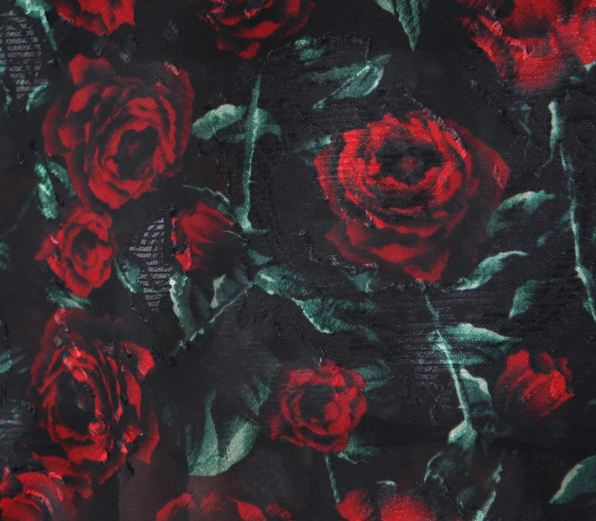 Vintage Floral Bodycon Midi Dress – Black Tie Front (Summer 2025)