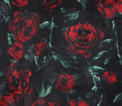 Vintage Floral Bodycon Midi Dress – Black Tie Front (Summer 2025)