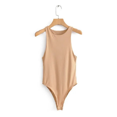 Sleeveless Bodycon Bodysuit – Slim Fit Streetwear One-Piece