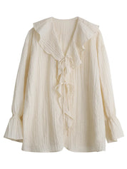 Loose Casual Ruffled  Blouse