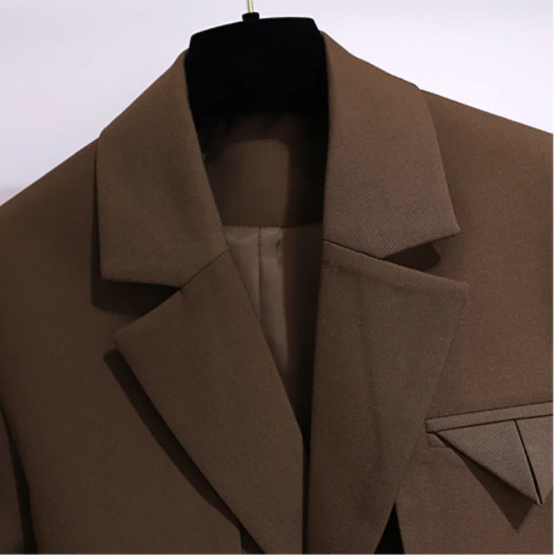 Korean Style Blazer – Women’s Lace-Up Jacket
