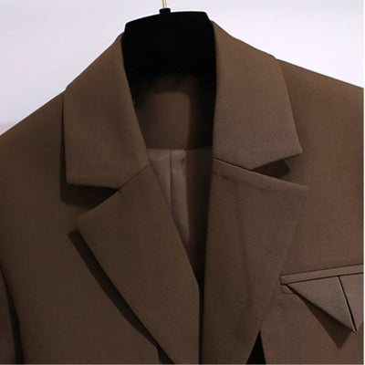 Korean Style Blazer – Women’s Lace-Up Jacket