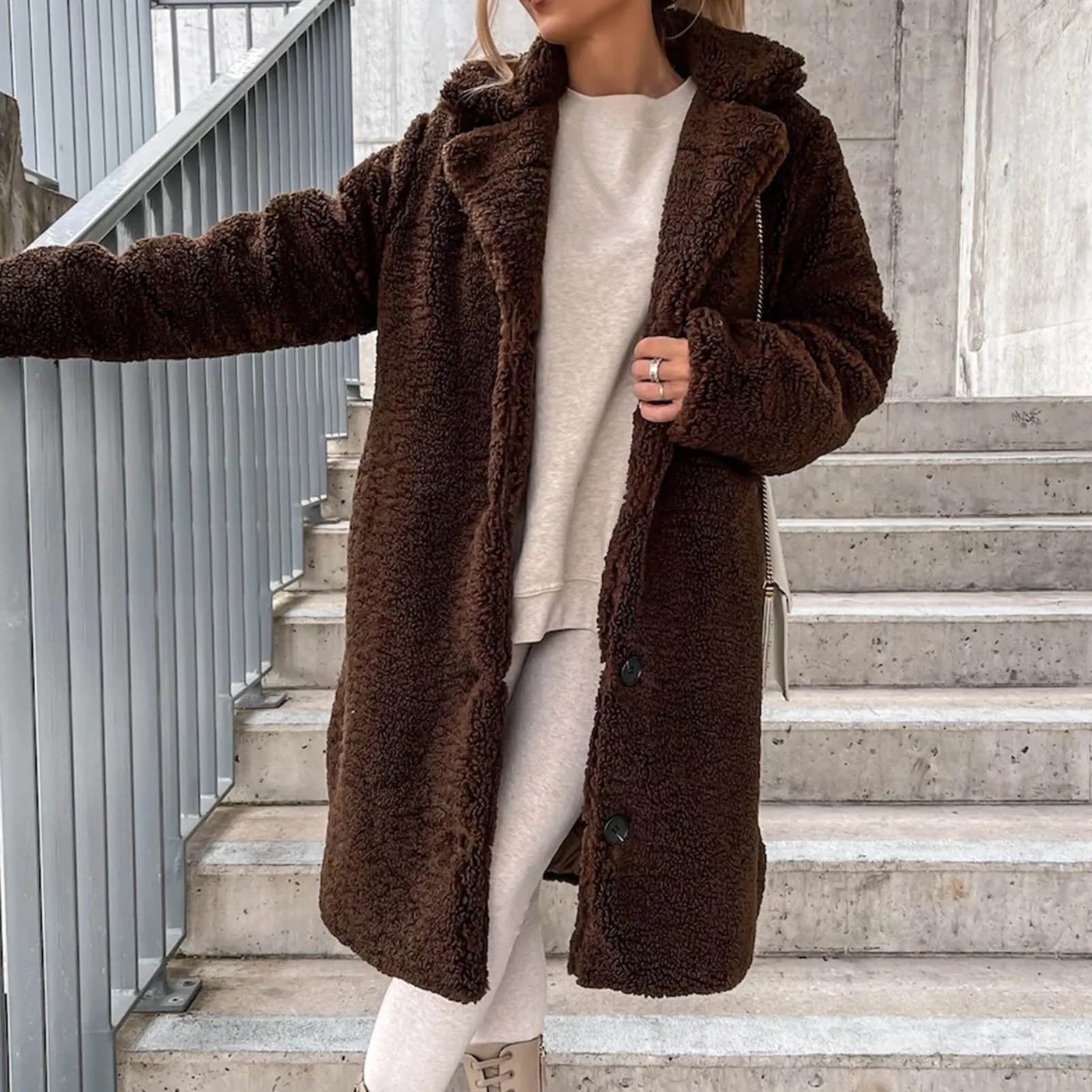 Teddy Trench Coat – Women’s Winter Overcoat