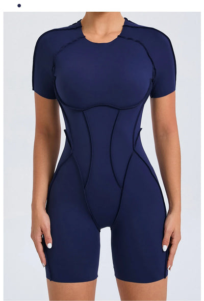 Backless Scrunch Jumpsuit – Women’s Fitness Yoga Romper